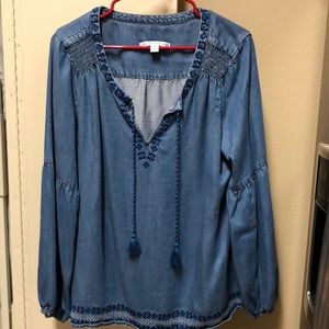 Southern Tide chambray embroidered shirt NWOT